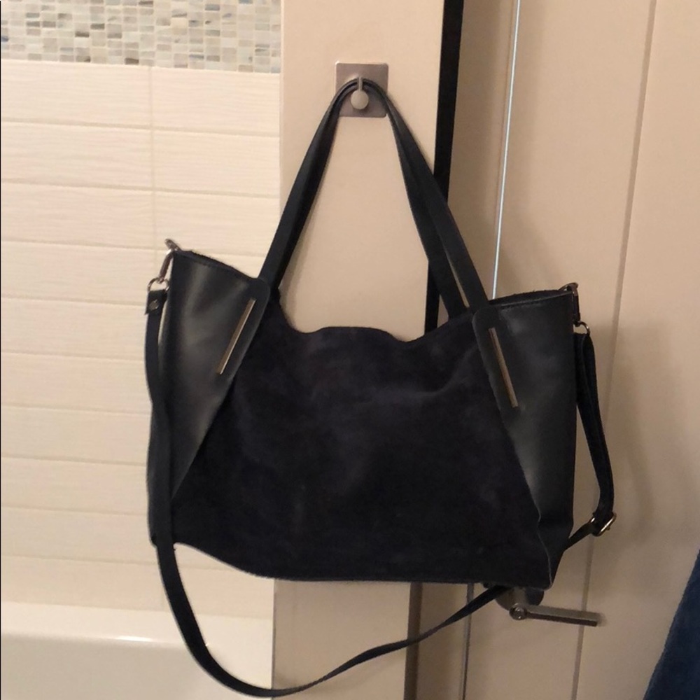 Blue Suede and Leather Purse!